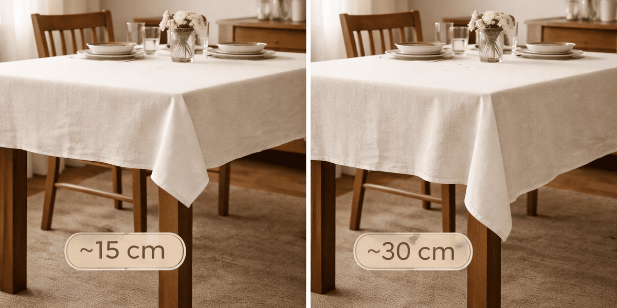 Tischdecke Größe berechnen: Welche Größe passt?