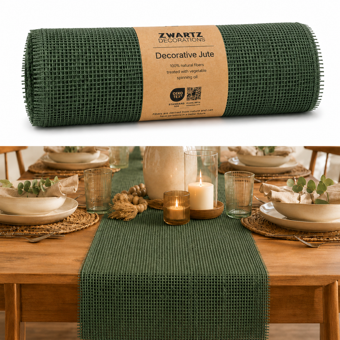 DecoHomeTextil Deco Jute Tischläufer 30cm x 5m