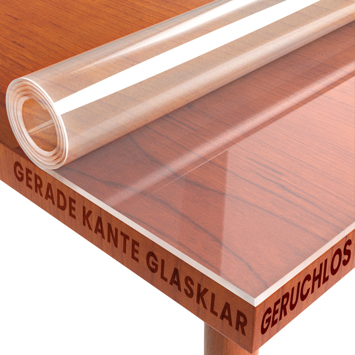 Transparente Folie Schutzfolie glasklar mit gerader Kante, eckig