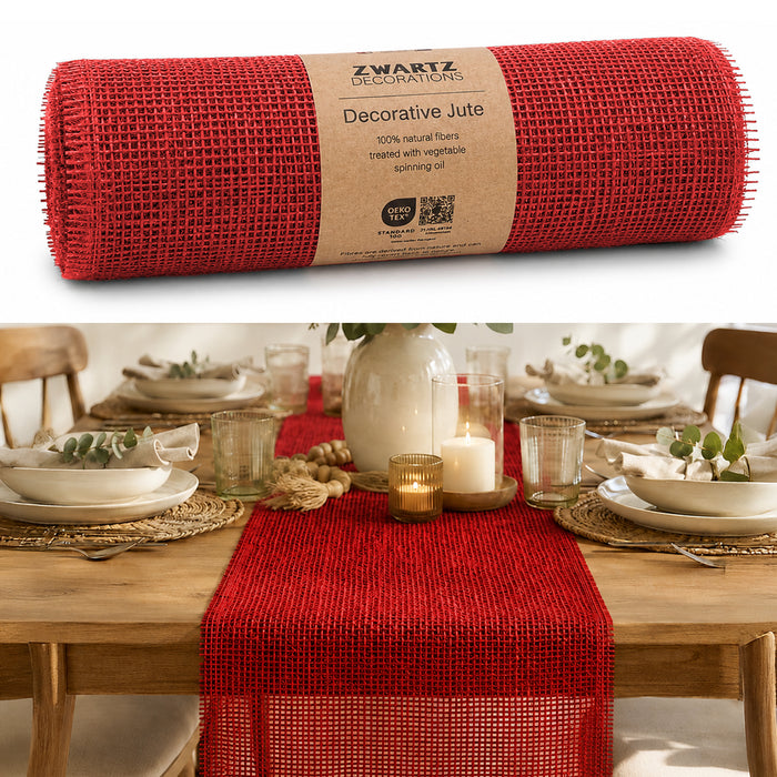 DecoHomeTextil Deco Jute Tischläufer 30cm x 5m