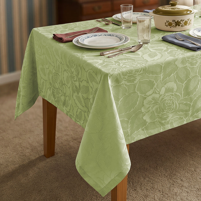 DecoHomeTextil Retro Tischdecke Rosalia mit feinem Rosenmuster – Für eine warme, elegante Tischatmosphäre