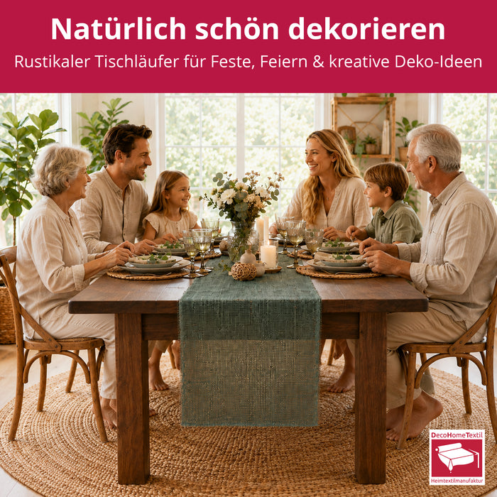 DecoHomeTextil Deco Jute Tischläufer 30cm x 5m
