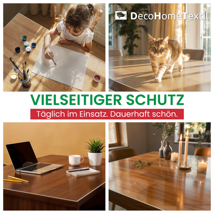 Transparente Folie Schutzfolie glasklar mit gerader Kante, rund