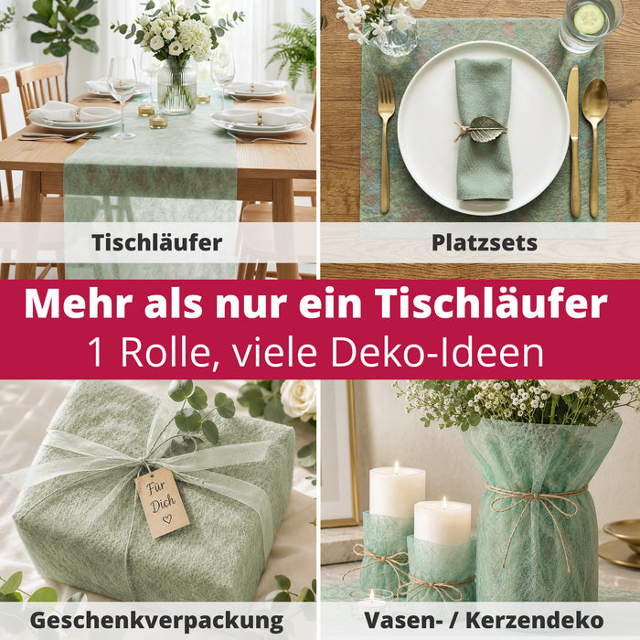 DecoHomeTextil Deco Himmel Tischläufer Vlies 30cm x 25m