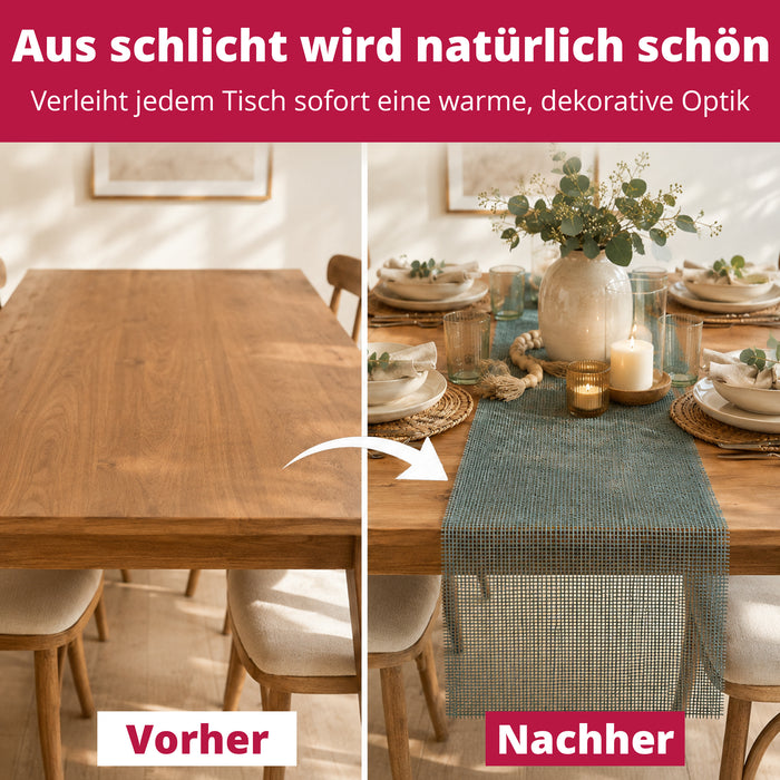 DecoHomeTextil Deco Jute Tischläufer 30cm x 5m