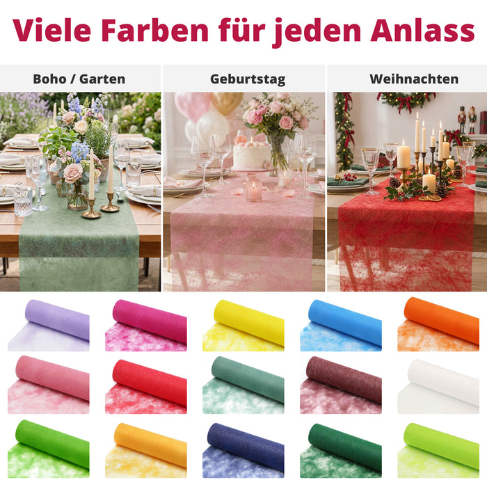 DecoHomeTextil Deco Himmel Tischläufer Vlies 30cm x 25m