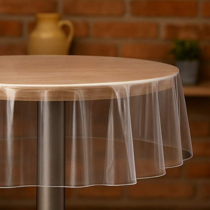 Transparente Schutzfolie 0,3 mm rund und oval