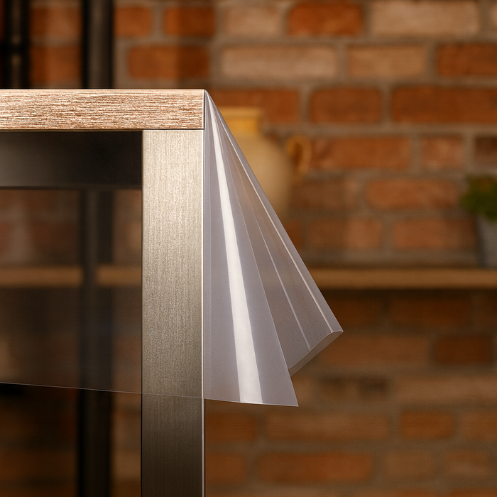 Transparente Schutzfolie 0,3 mm eckig