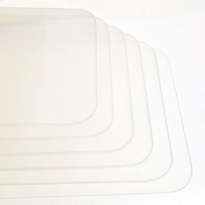 Transparente Tischsets 6er-Set eckig 28 x 45 cm abgerundet