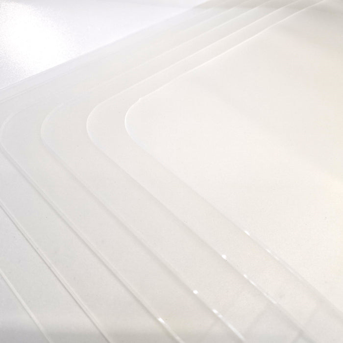 Transparente Tischsets 6er-Set eckig 28 x 45 cm abgerundet