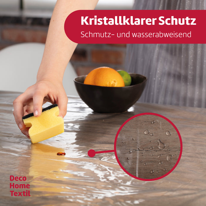 Transparente Schutzfolie 0,3 mm rund und oval