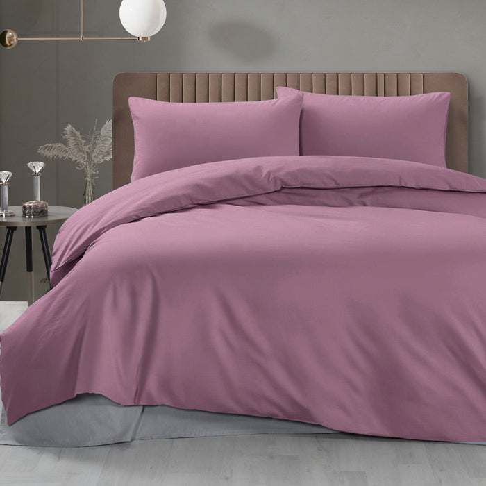 DecoHomeTextil Bettwäsche Set Bettgarnitur mit Reißverschluss Polycotton Uni