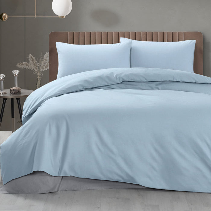 DecoHomeTextil Bettwäsche Set Bettgarnitur mit Reißverschluss Polycotton Uni