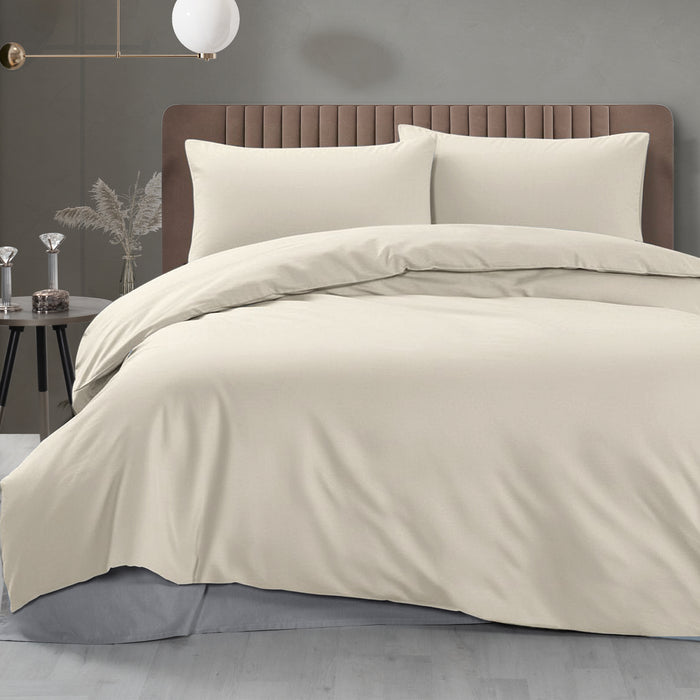 DecoHomeTextil Bettwäsche Set Bettgarnitur mit Reißverschluss Polycotton Uni