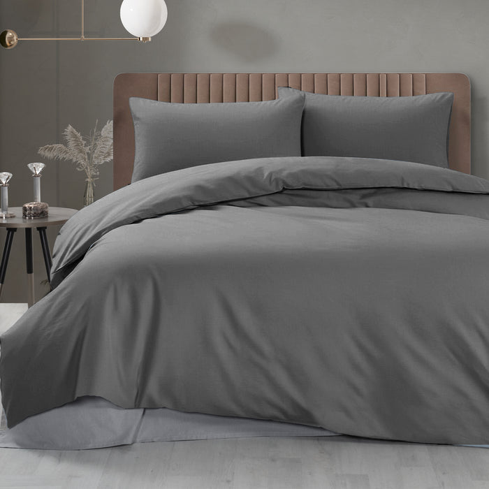 DecoHomeTextil Bettwäsche Set Bettgarnitur mit Reißverschluss Polycotton Uni