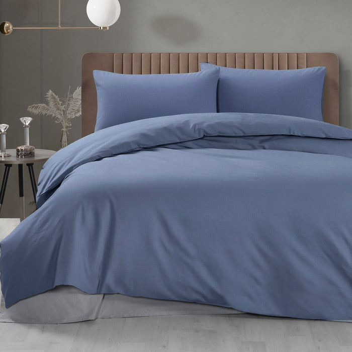 DecoHomeTextil Bettwäsche Set Bettgarnitur mit Reißverschluss Polycotton Uni