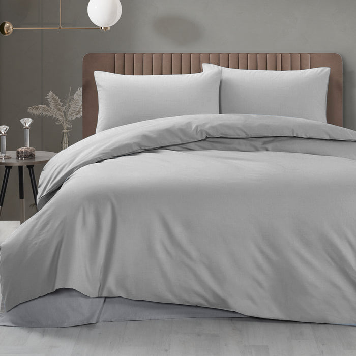 DecoHomeTextil Bettwäsche Set Bettgarnitur mit Reißverschluss Polycotton Uni