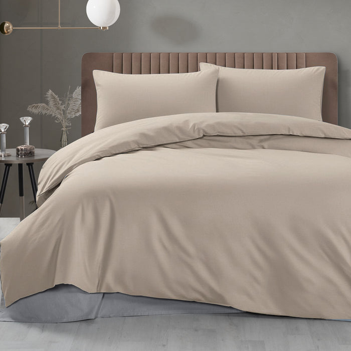 DecoHomeTextil Bettwäsche Set Bettgarnitur mit Reißverschluss Polycotton Uni