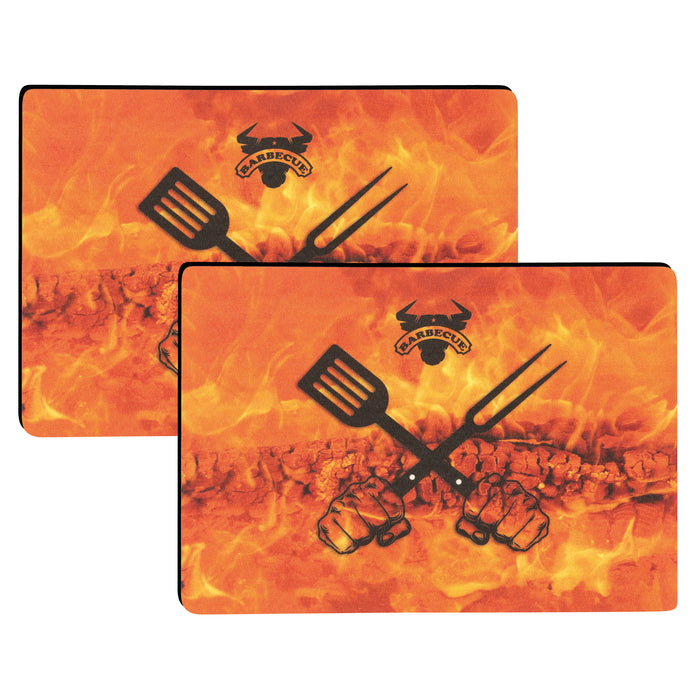 BBQ Tischsets mit Teflon-Fleckschutzausrüstung 2er-Set 30 x 43 cm