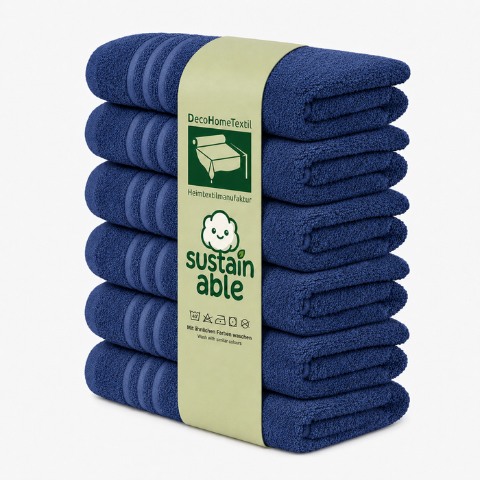 DecoHomeTextil Eco Hand- Badetuch Frottier Set, sustainable, kuschelweich, saugstark