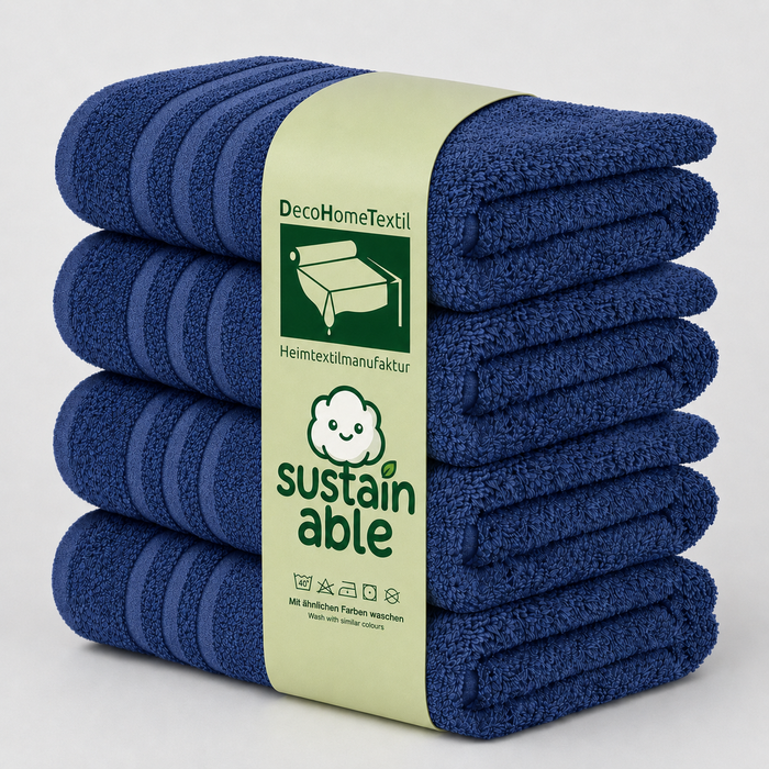 DecoHomeTextil Eco Hand- Badetuch Frottier Set, sustainable, kuschelweich, saugstark