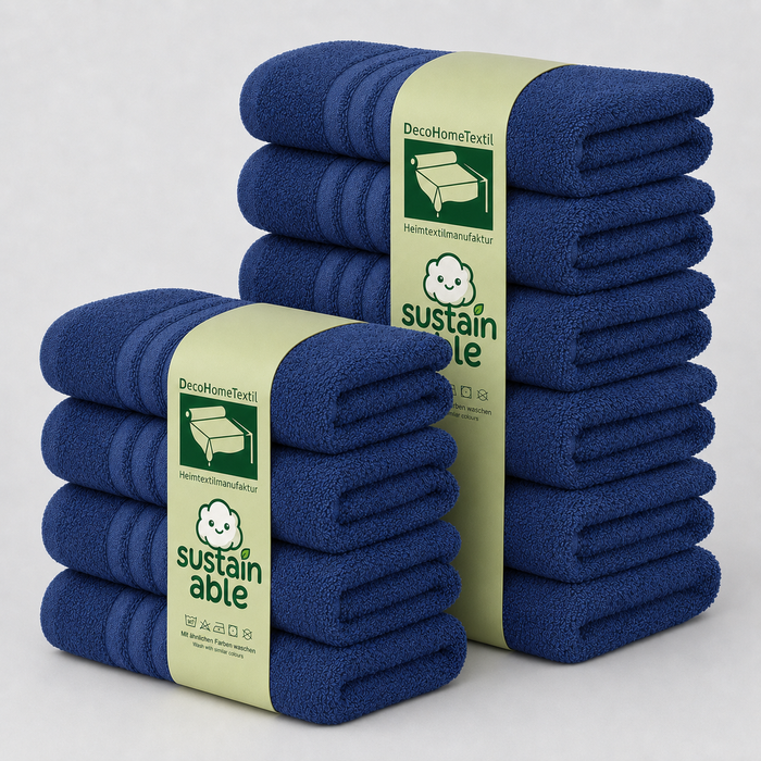DecoHomeTextil Eco Hand- Badetuch Frottier Set, sustainable, kuschelweich, saugstark