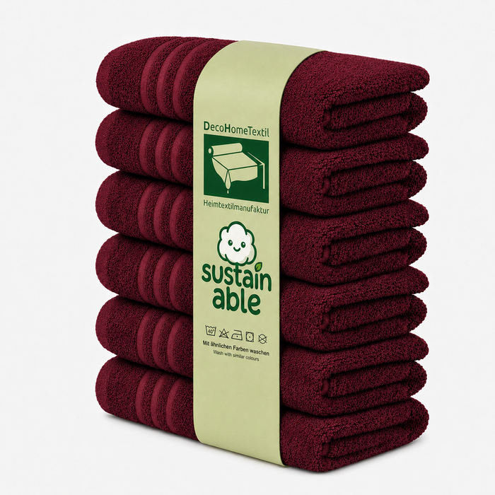 DecoHomeTextil Eco Hand- Badetuch Frottier Set, sustainable, kuschelweich, saugstark