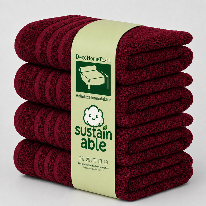 DecoHomeTextil Eco Hand- Badetuch Frottier Set, sustainable, kuschelweich, saugstark