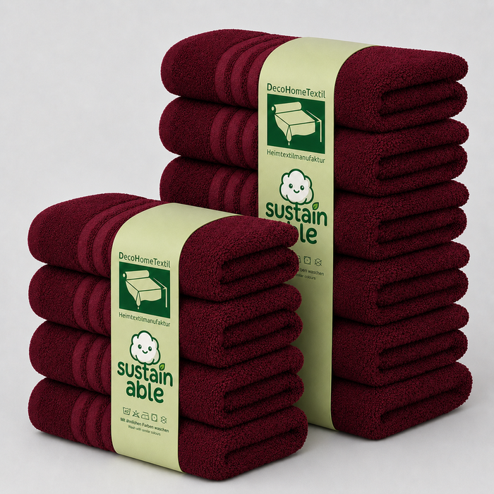 DecoHomeTextil Eco Hand- Badetuch Frottier Set, sustainable, kuschelweich, saugstark