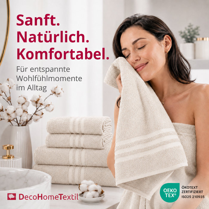 DecoHomeTextil Handtuch-Set aus 100% Baumwolle, kuschelweich