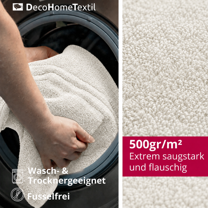 DecoHomeTextil Handtuch-Set aus 100% Baumwolle, kuschelweich