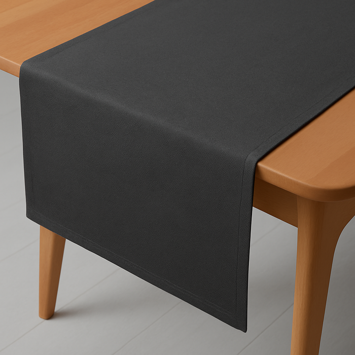 Leinen Optik Tischläufer eckig dunkelgrau