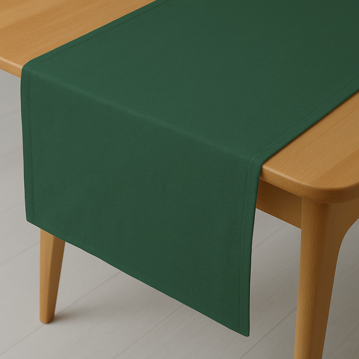 Leinen Optik Tischläufer eckig dunkelgrün