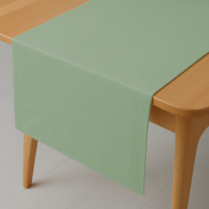 Leinen Optik Tischläufer eckig hellgrün