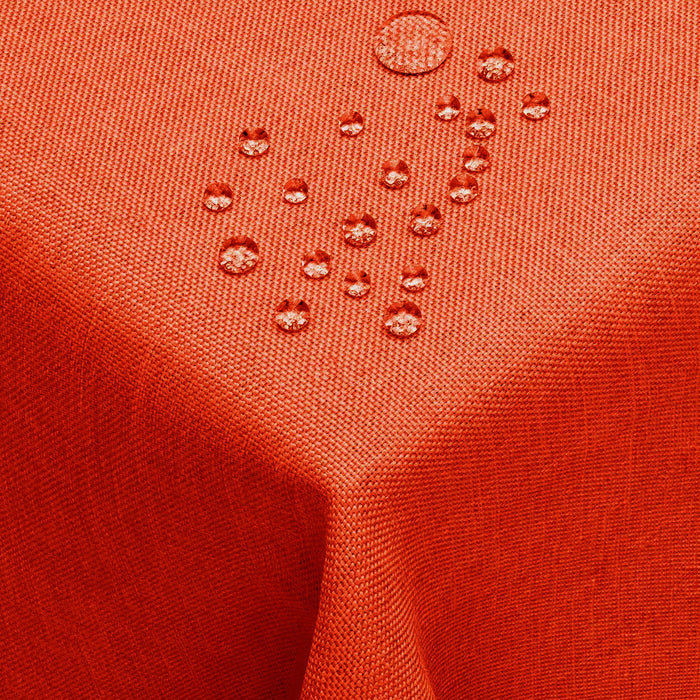 Leinen Optik Tischdecke eckig orange