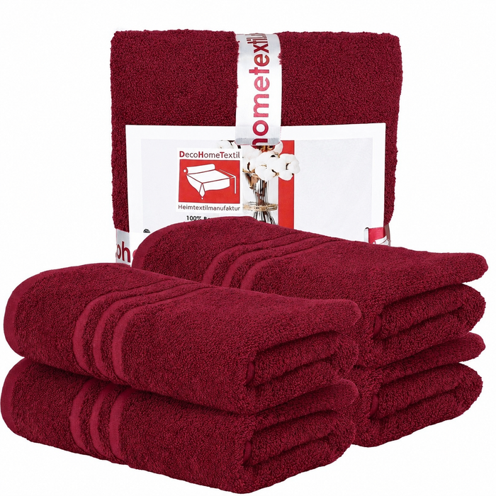 DecoHomeTextil Handtuch-Set aus 100% Baumwolle, kuschelweich
