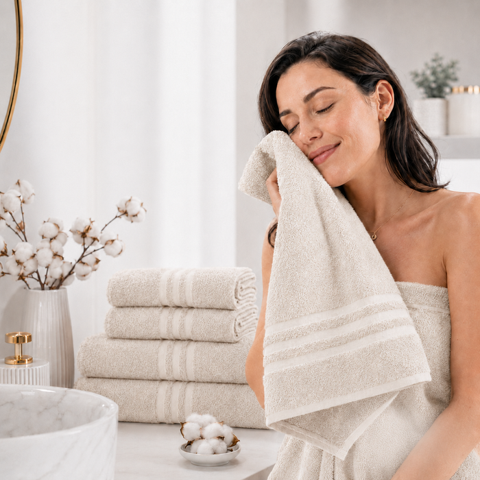 DecoHomeTextil Handtuch-Set aus 100% Baumwolle, kuschelweich