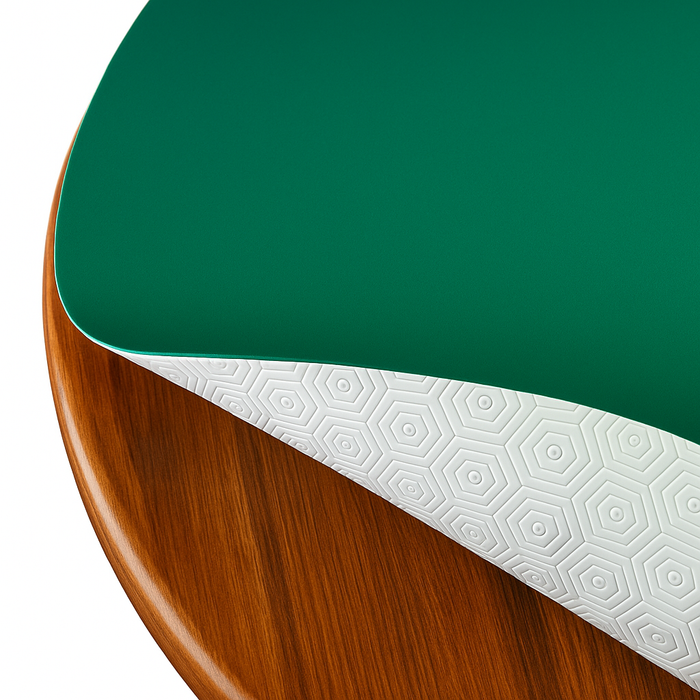 Tischpolster grün oval