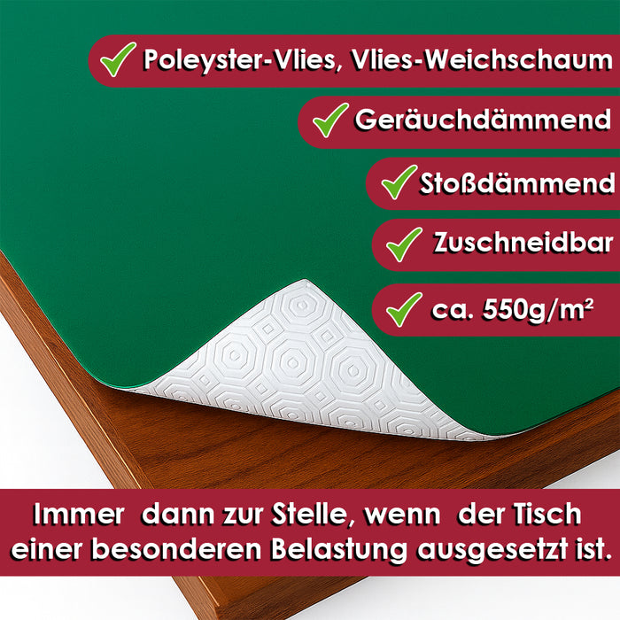 Tischpolster poker grün eckig