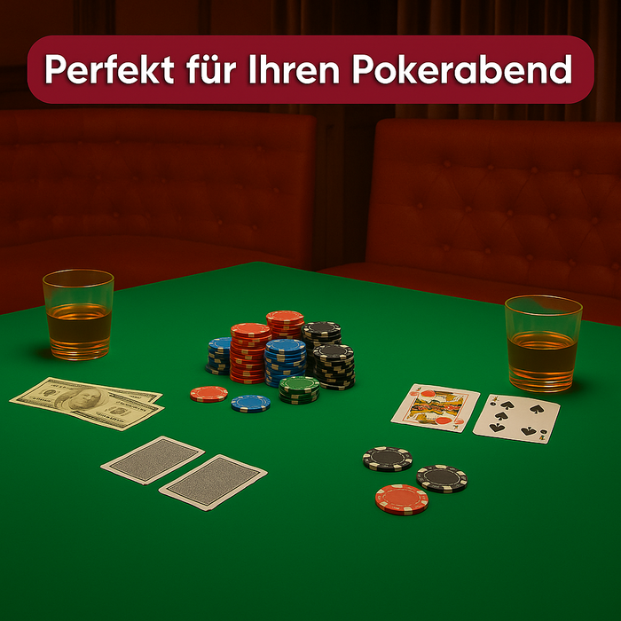 Tischpolster poker grün eckig
