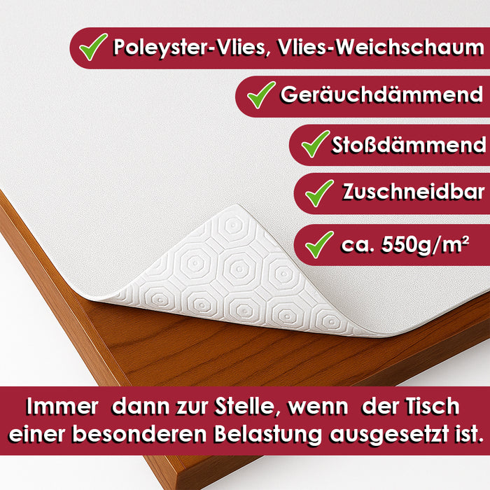 Tischpolster weiß eckig