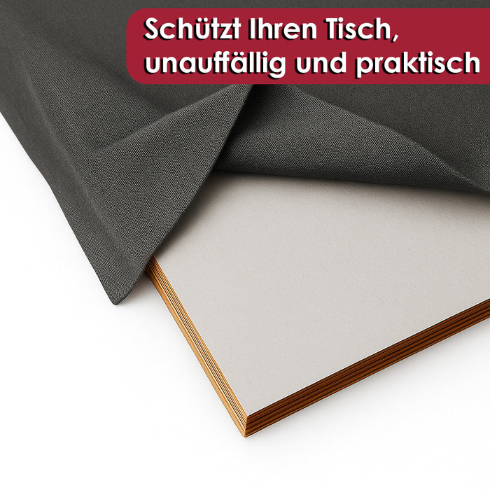 Tischpolster weiß oval