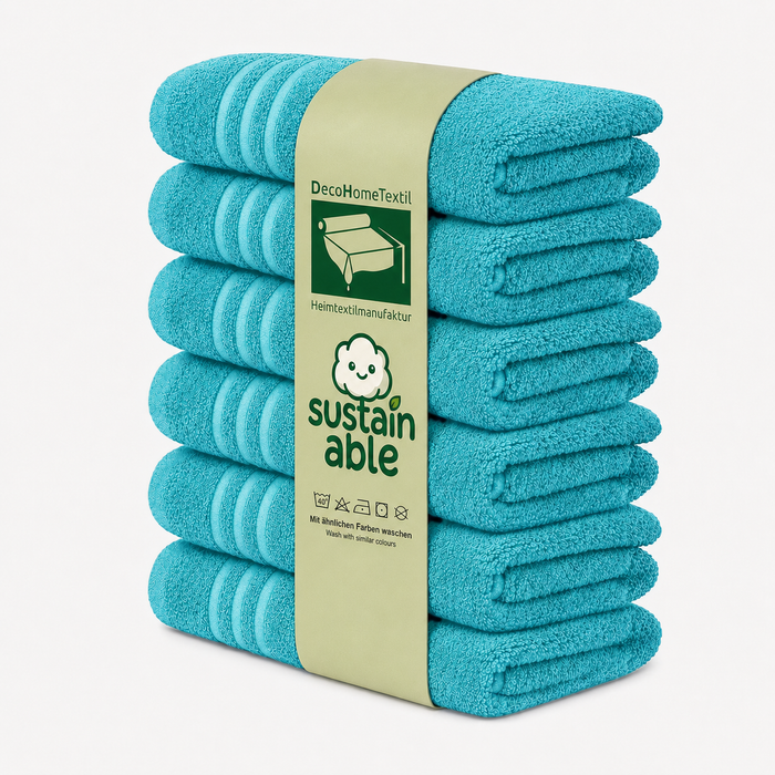 DecoHomeTextil Eco Hand- Badetuch Frottier Set, sustainable, kuschelweich, saugstark