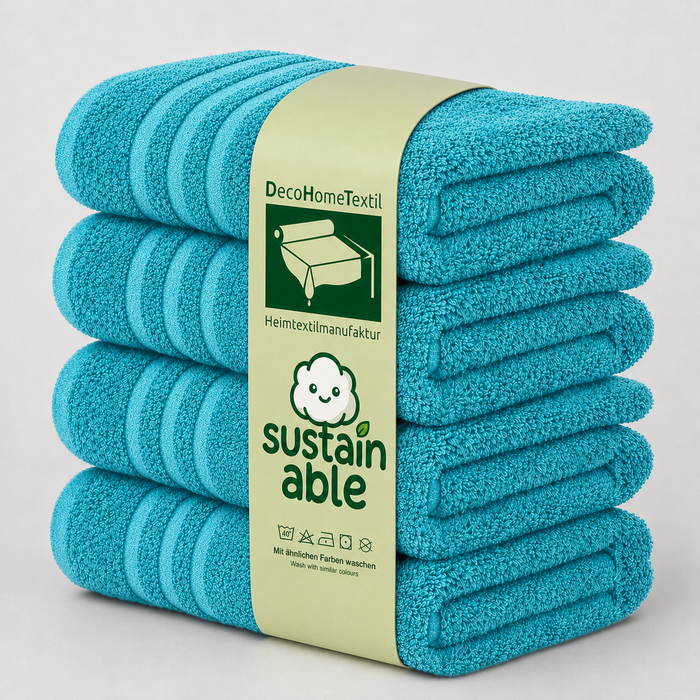 DecoHomeTextil Eco Hand- Badetuch Frottier Set, sustainable, kuschelweich, saugstark