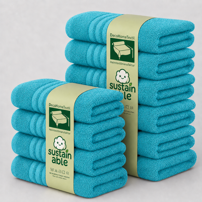 DecoHomeTextil Eco Hand- Badetuch Frottier Set, sustainable, kuschelweich, saugstark
