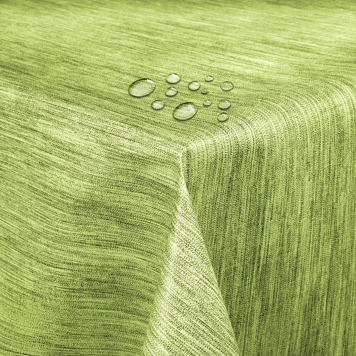 Wachstuch Leinen Prägung Grün eckig