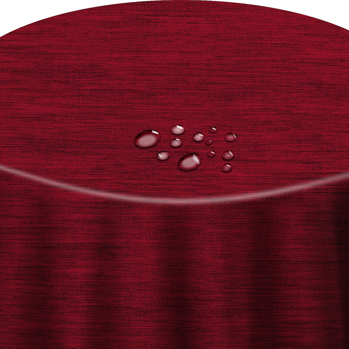 Wachstuch Leinen Prägung Rot rund / oval