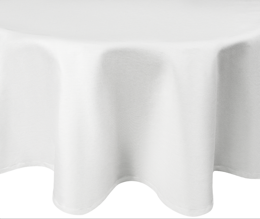 100% Baumwolle Damast Tischdecke weiß oval — decohometextil