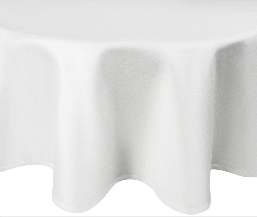 100% Baumwolle Damast Tischdecke weiß oval