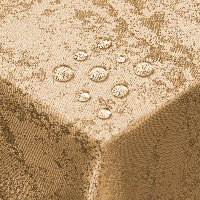Jacquard Tischdecke Granit beige sand eckig